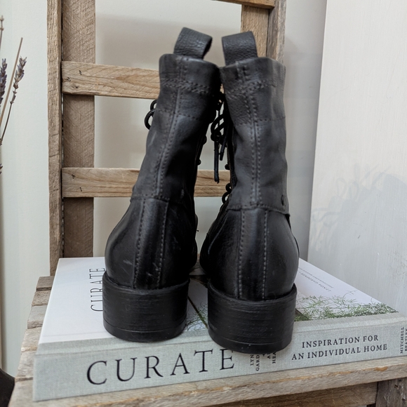 Leather Combat Boots by Brown's Shoes - Picture 6 of 15